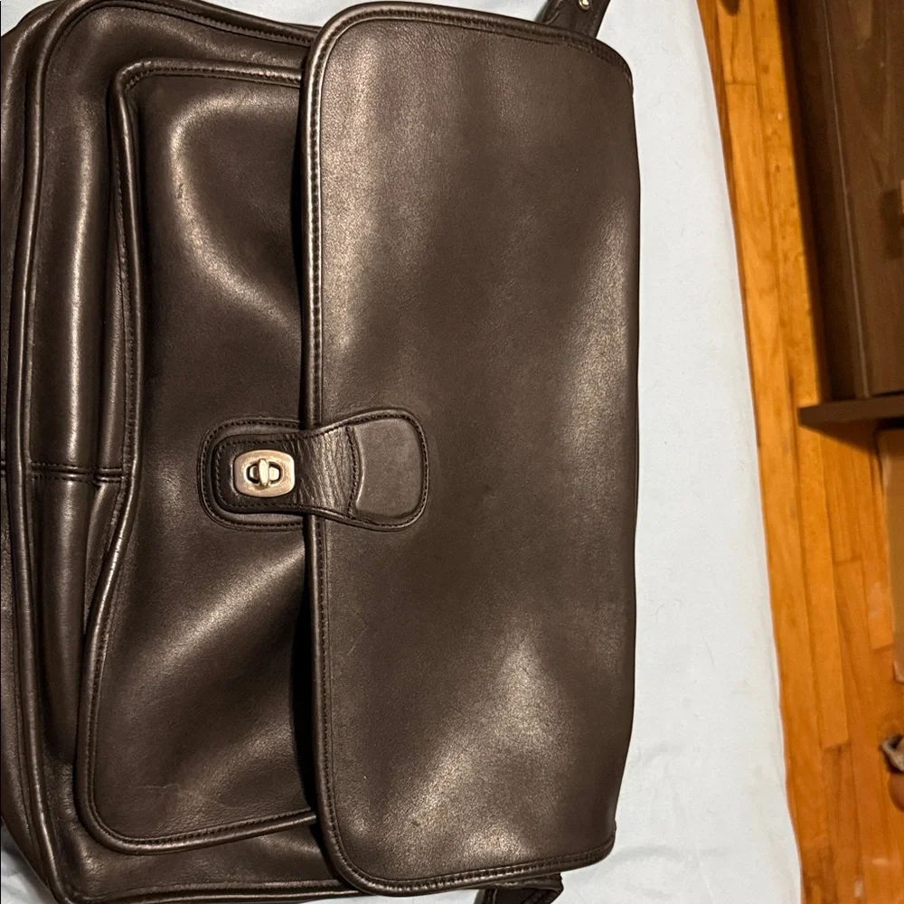 Coach Vintage Classic Legacy Metropolitan Briefcase -Black and Silver #5180
